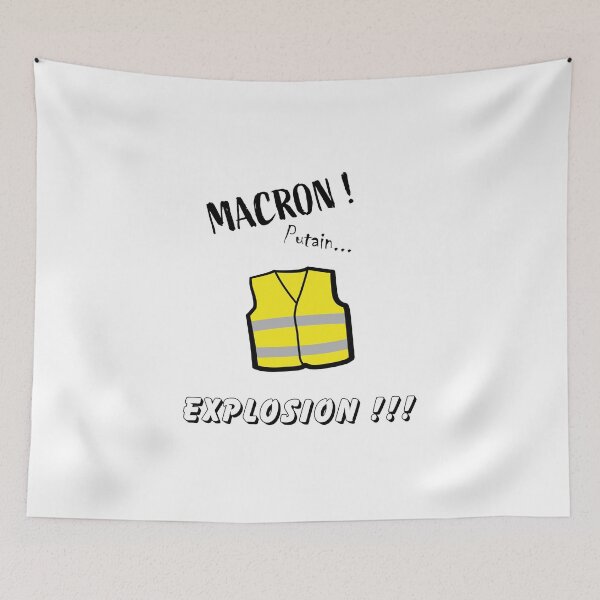 Item preview, Macron (ptn ..) explosion !!! - Yellow Vests designed and sold by Bratak.