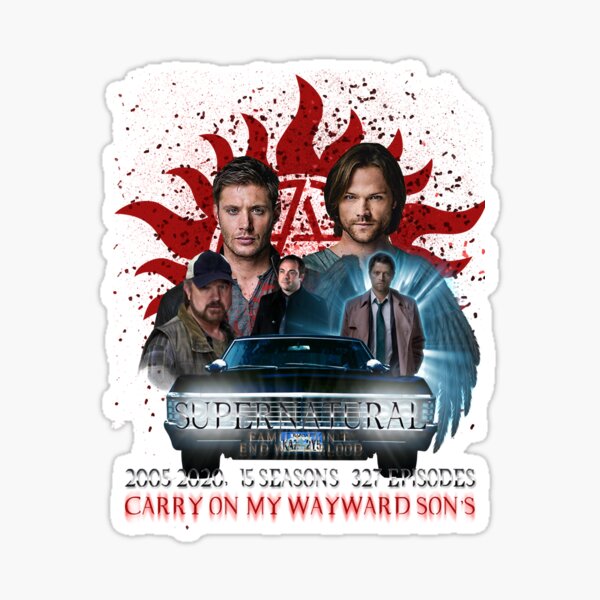 Carry on my Wayward Son, supernatural Vintage suns' Sticker | Spreadshirt