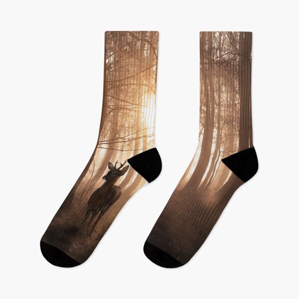 Item preview, Deer in woods at sunrise in Norfolk England designed and sold by simonbratt.