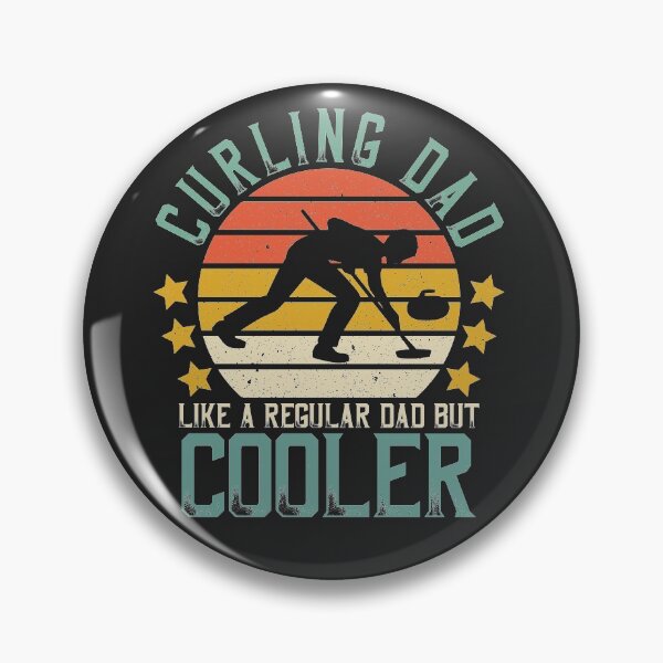 Item preview, Retro Father's Day Curling Dad Like A Regular Dad But Cooler designed and sold by DreamColor.