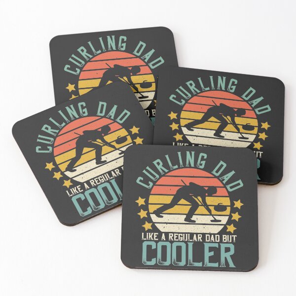 Item preview, Retro Father's Day Curling Dad Like A Regular Dad But Cooler designed and sold by DreamColor.