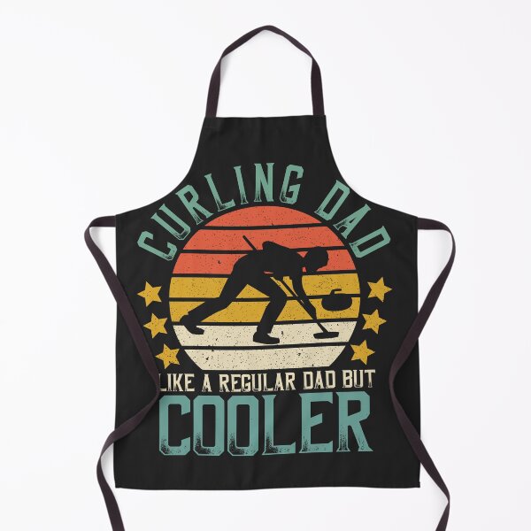 Item preview, Retro Father's Day Curling Dad Like A Regular Dad But Cooler designed and sold by DreamColor.