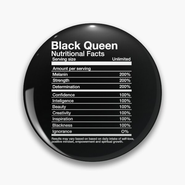 Artikelvorschau, Black Queen Nährwertangaben Inhaltsetikett Black History entworfen und verkauft von orvillesznpb70.