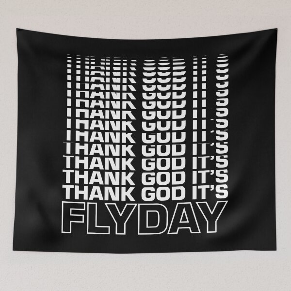 Item preview, Thank God It's Flyday, 80s retro paragliding, paragliding designed and sold by emmjott.