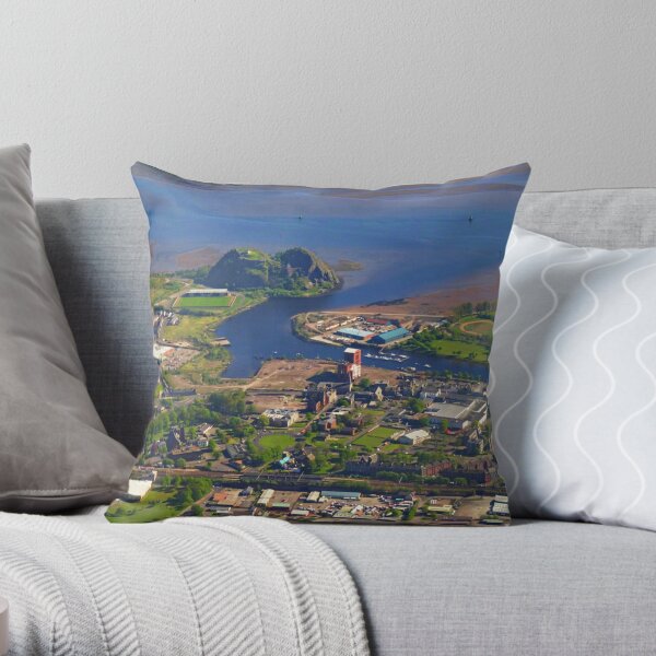Dumbarton Castle & River Clyde. Scotland Throw Pillow