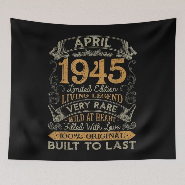 Item preview, 76th Birthday Gift 76 Years Old Retro Vintage April 1945 designed and sold by SeanRichar.