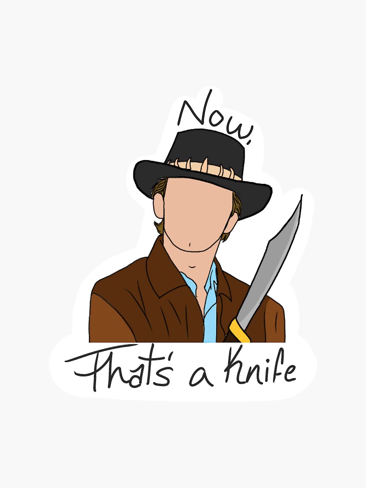 "Crocodile Dundee Iconic knife " Sticker for Sale by Gabbyjean13