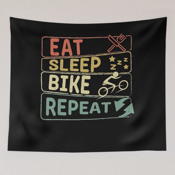 Item preview, Eat Sleep BIKE Repeat Fahrrad Spruch Herren Damen Kinder  designed and sold by orvillesznpb70.