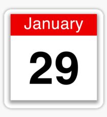 January 29th Sticker