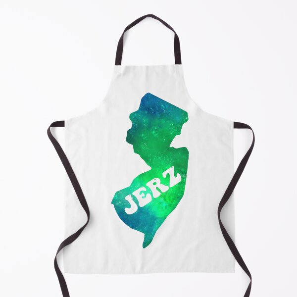 Item preview, New Jerz New Jersey NJ State | JERZ Groovy Blue Green Aurora Galaxy designed and sold by Rabbitti.