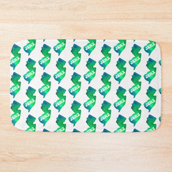 Item preview, New Jerz New Jersey NJ State | JERZ Groovy Blue Green Aurora Galaxy designed and sold by Rabbitti.