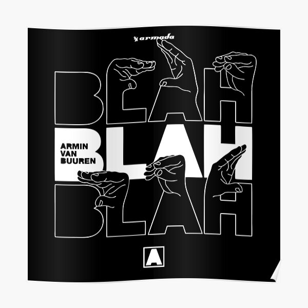 BEST SELLER - blah blah blah armin van buuren Merchandise Poster