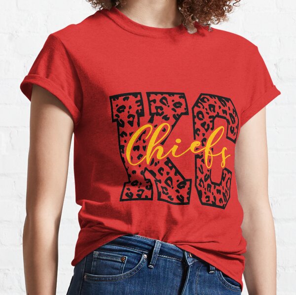 KC chiefs shirt - Kansas City Chiefs shirt - women’s chiefs shirt - leopard  chiefs