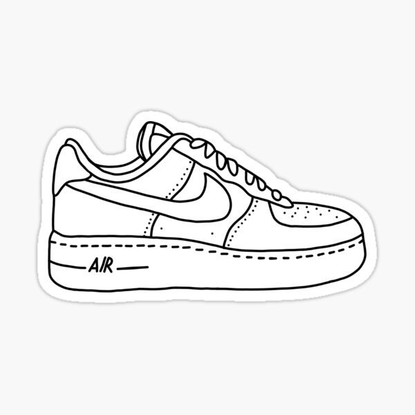 "White Air Force 1" Sticker by Delaneysdesigns | Redbubble