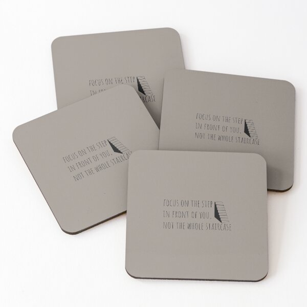 Item preview, Focus on the step in front of you not the whole staircase designed and sold by Minimalist Quotes and Sayings.