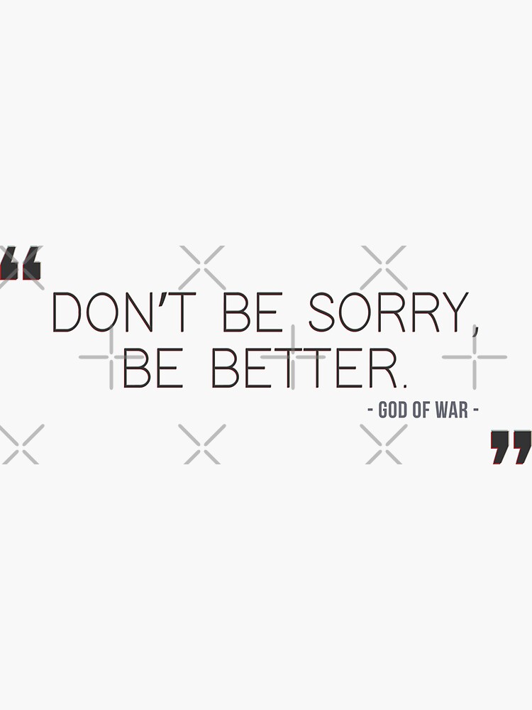 "God of War Quote" Sticker for Sale by BluffCreative Redbubble