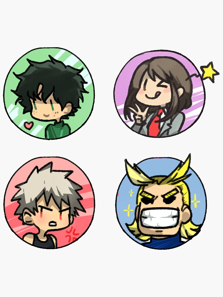 "mha sticker set" Sticker for Sale by yujibell Redbubble
