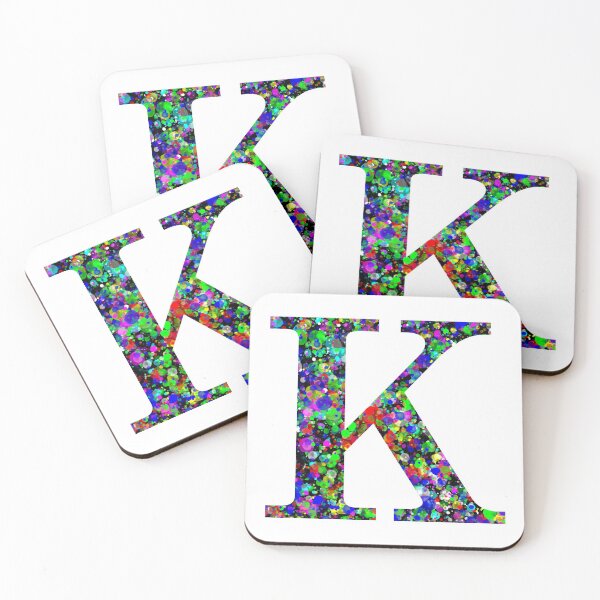 Item preview, Letter K and Letter Kappa Paint Splatter designed and sold by Handstand365.