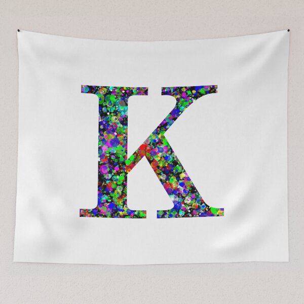 Item preview, Letter K and Letter Kappa Paint Splatter designed and sold by Handstand365.