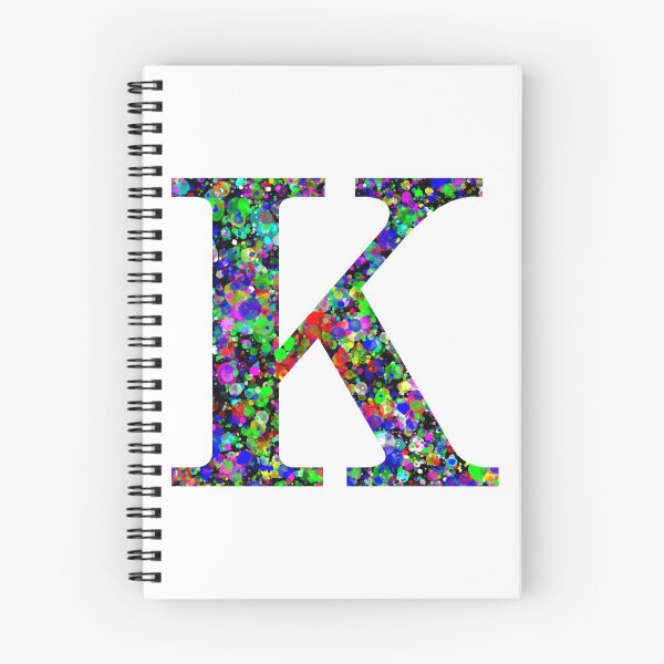 Item preview, Letter K and Letter Kappa Paint Splatter designed and sold by Handstand365.