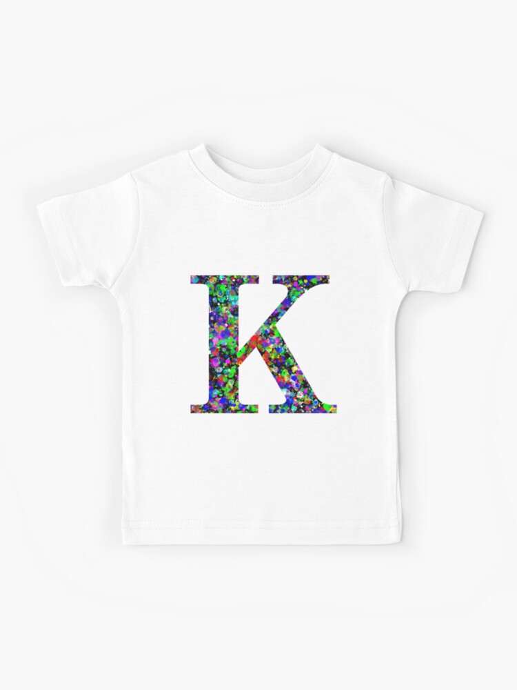 Letter K and Letter Kappa Paint Splatter
