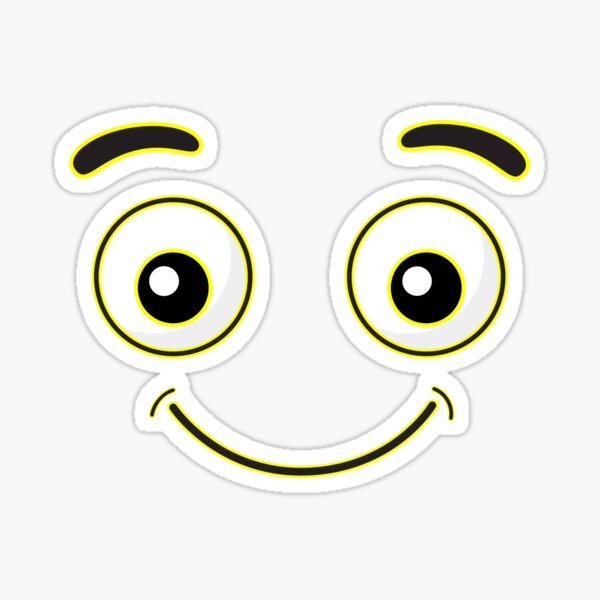 Funny face Be happy Sticker