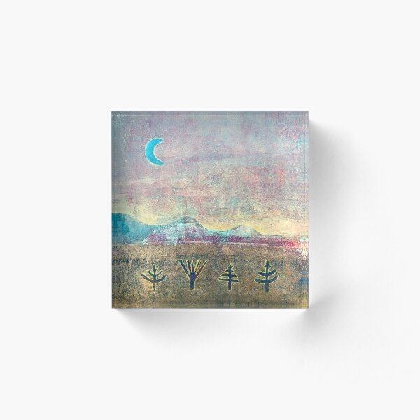 Blue Moon Acrylic Block