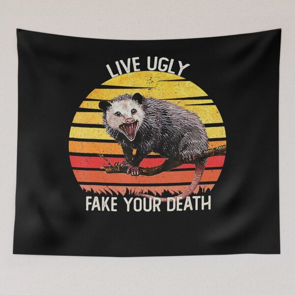 Item preview, Live Ugly Fake Your Death Opossum Funny designed and sold by orvillesznpb70.