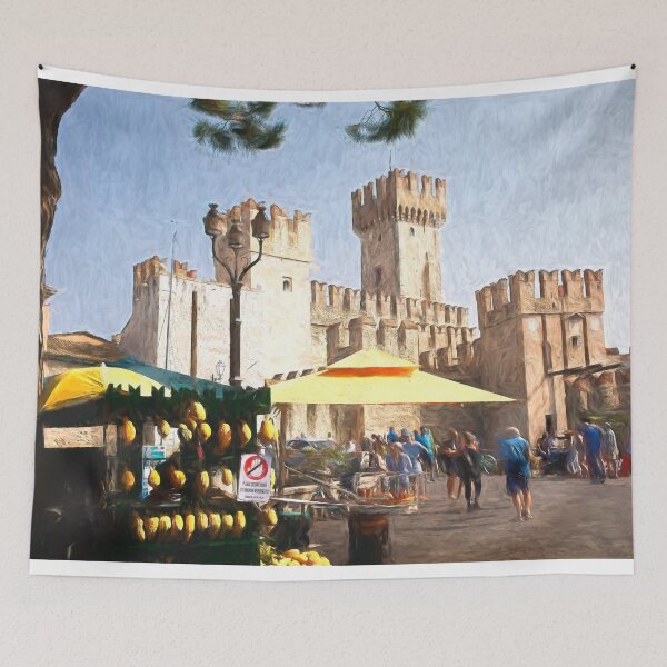 Item preview, Sirmione Scaliger Castle with artistic filter designed and sold by Violaman.