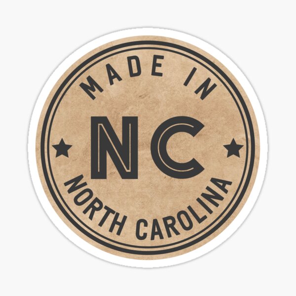 Made In North Carolina NC State USA Sticker