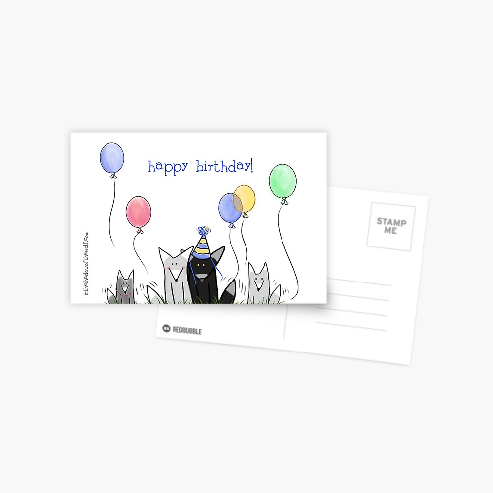 Wolfish Birthday Bash Postcard