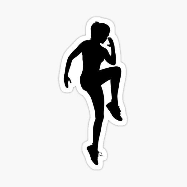 yoga - high knees Sticker