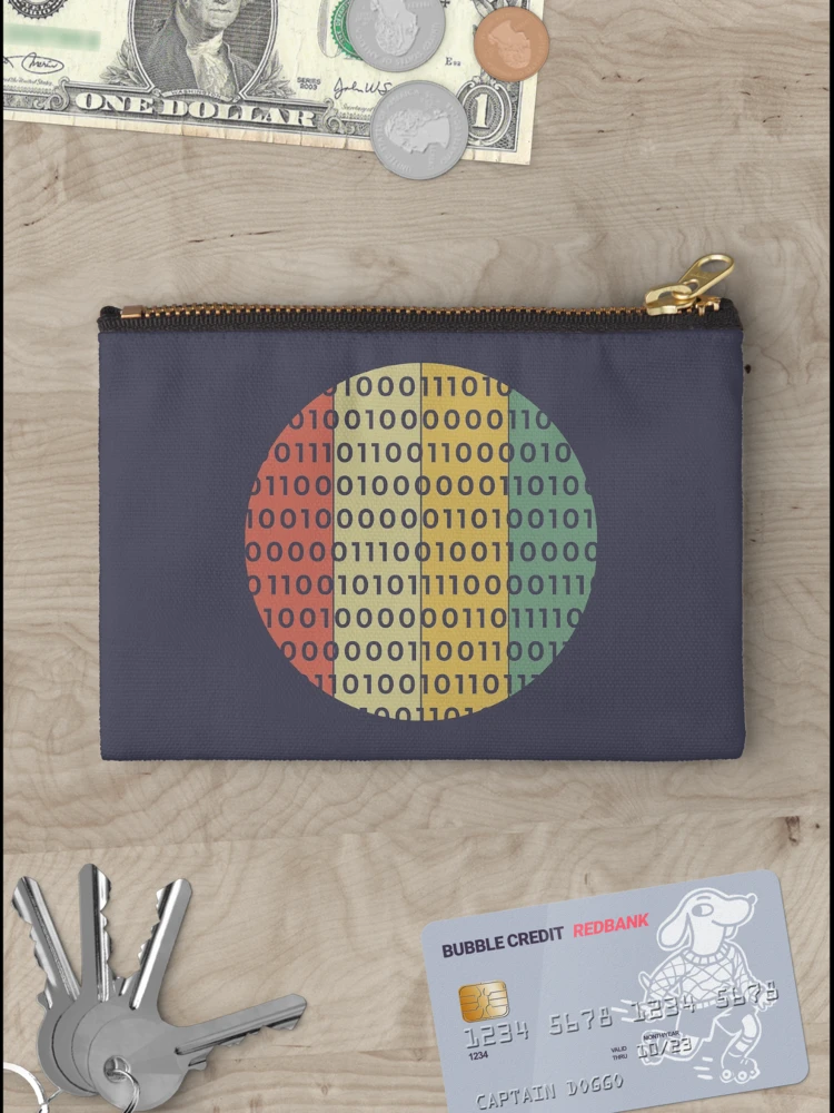 Thumbnail 3 of 4, Zipper Pouch, binary code designed and sold by UrahGo.