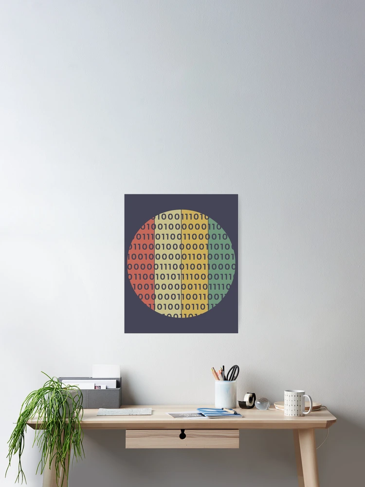 Thumbnail 2 of 3, Poster, binary code designed and sold by UrahGo.