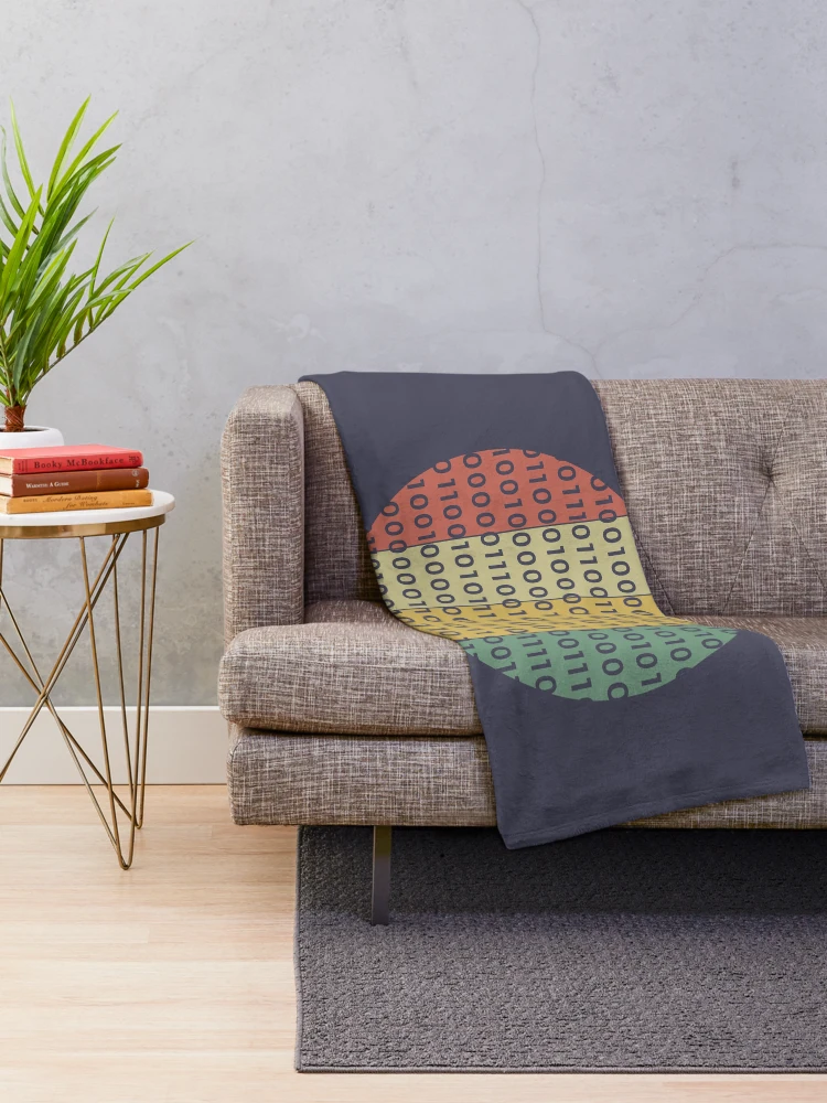 Thumbnail 2 of 6, Throw Blanket, binary code designed and sold by UrahGo.