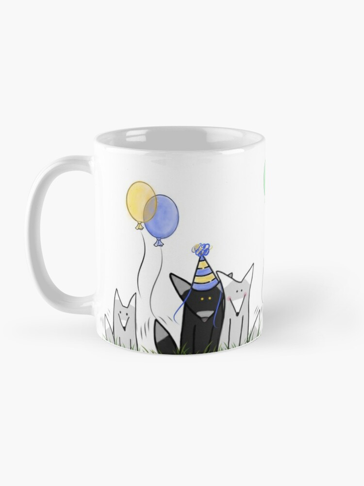 Alternate view of Wolfish Birthday Bash Coffee Mug