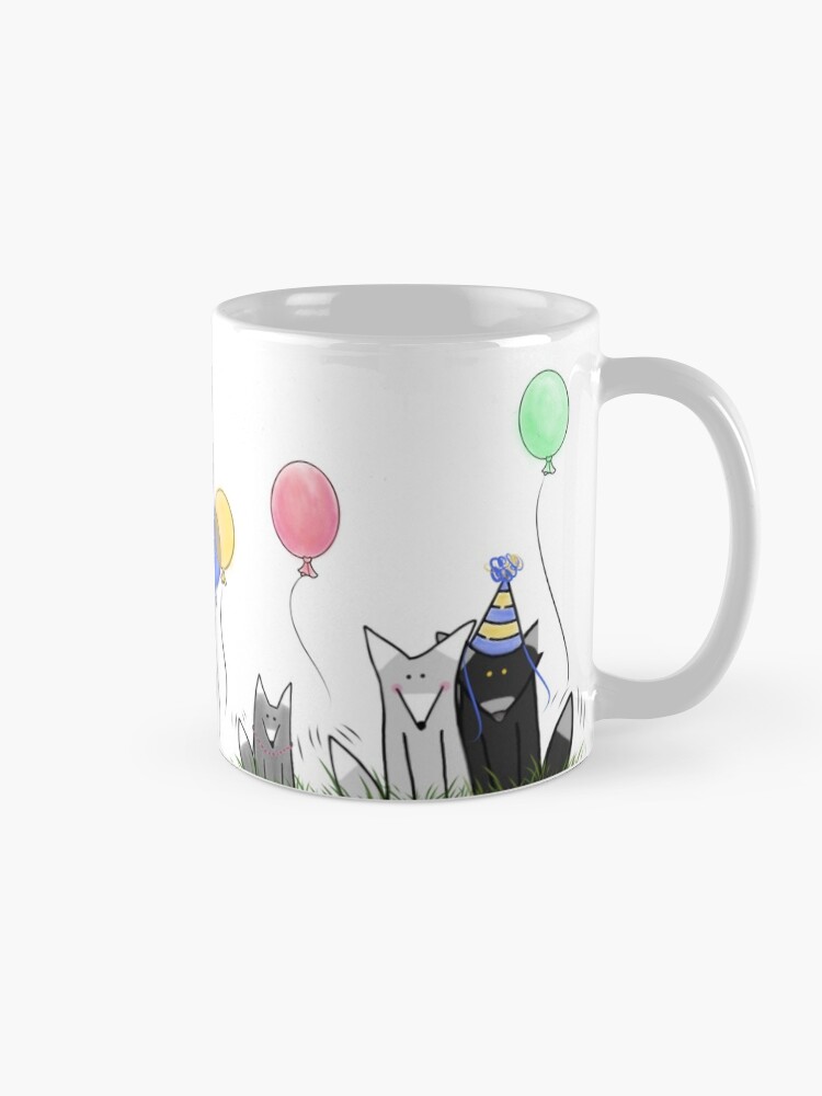 Alternate view of Wolfish Birthday Bash Coffee Mug