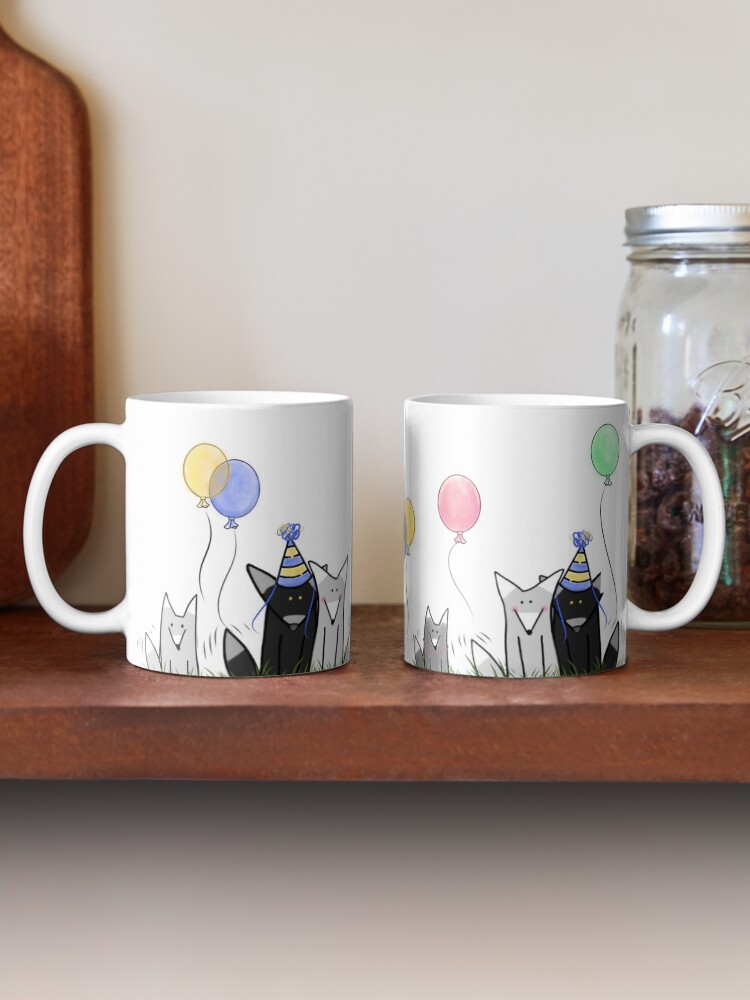 Alternate view of Wolfish Birthday Bash Coffee Mug