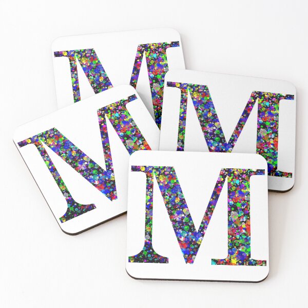 Item preview, Letter M and Letter Mu Paint Splatter designed and sold by Handstand365.
