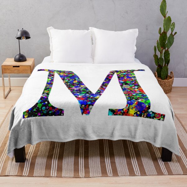 Item preview, Letter M and Letter Mu Paint Splatter designed and sold by Handstand365.