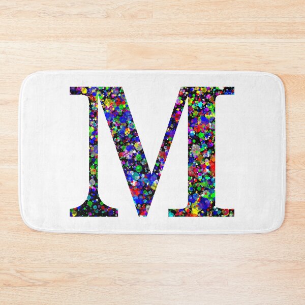 Item preview, Letter M and Letter Mu Paint Splatter designed and sold by Handstand365.