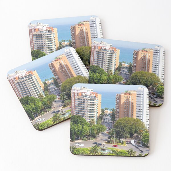 Item preview, View at the Malaga city center down from the hill in Malaga, Andalusia, Spain.  designed and sold by Rrrainbow.
