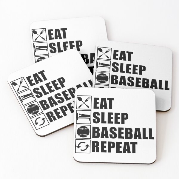 Artikelvorschau, Eat Sleep Baseball Repeat entworfen und verkauft von Adel Qasem.