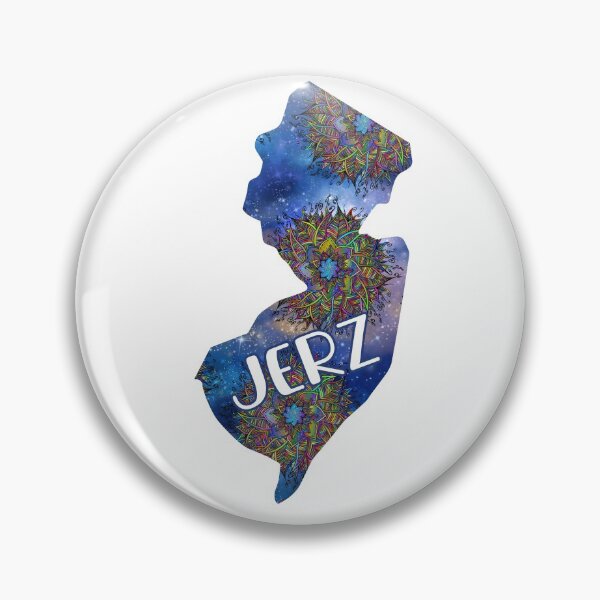 Item preview, New Jerz New Jersey NJ State | JERZ Blue Mandala designed and sold by Rabbitti.