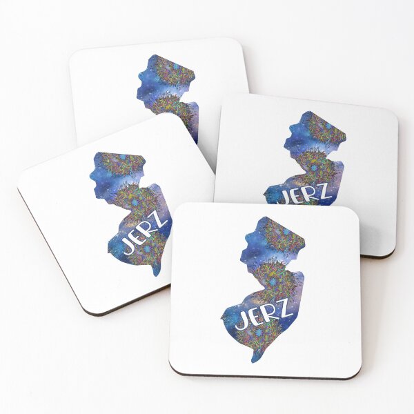Item preview, New Jerz New Jersey NJ State | JERZ Blue Mandala designed and sold by Rabbitti.