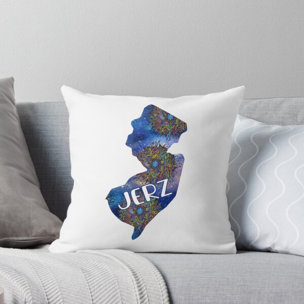 Item preview, New Jerz New Jersey NJ State | JERZ Blue Mandala designed and sold by Rabbitti.