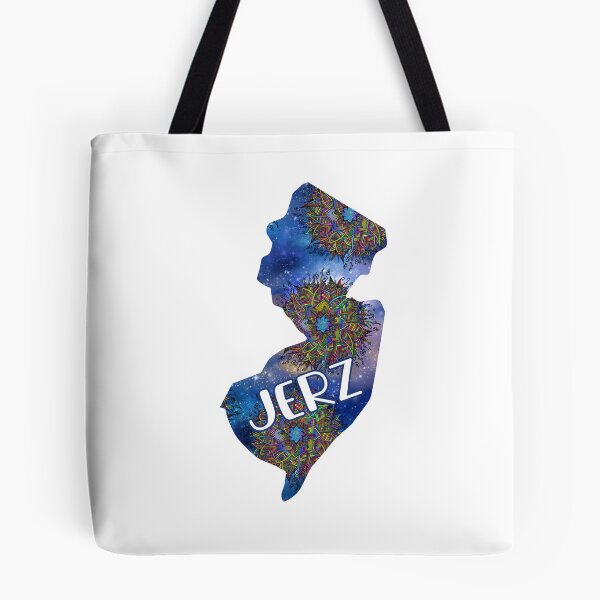 Item preview, New Jerz New Jersey NJ State | JERZ Blue Mandala designed and sold by Rabbitti.