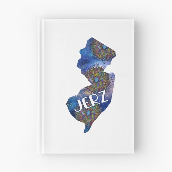 Item preview, New Jerz New Jersey NJ State | JERZ Blue Mandala designed and sold by Rabbitti.