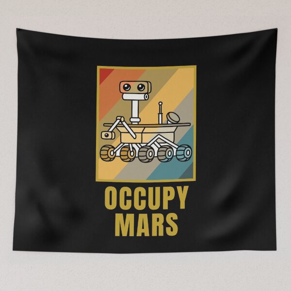 Item preview, Nasa Occupy Mars Perseverance Rover Retro Portrait Space Fun designed and sold by trendo.