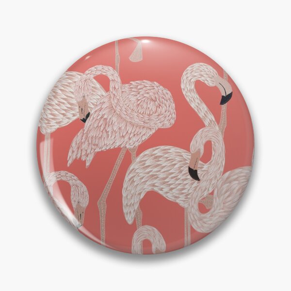 Item preview, Tropical seamless stylized concept digital print with pink flamingos designed and sold by ANAKOTO.